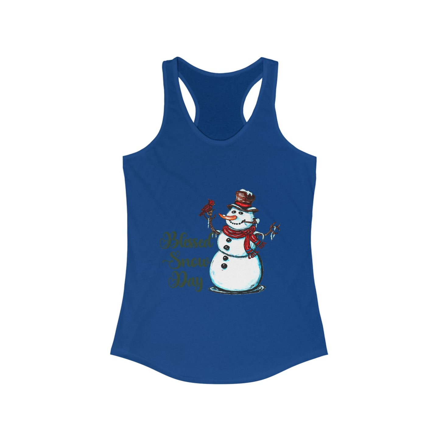 Blessed Snow Day Women's Ideal Racerback Tank