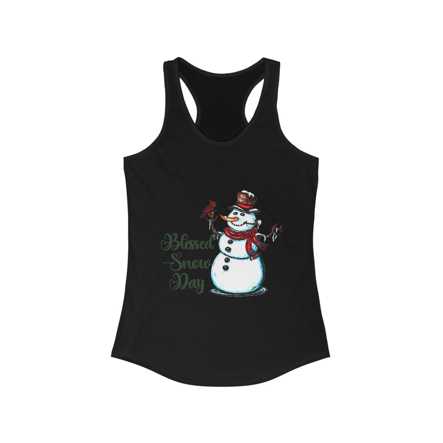Blessed Snow Day Women's Ideal Racerback Tank