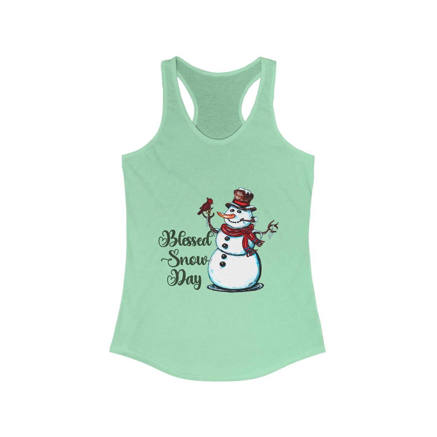 Blessed Snow Day Women's Ideal Racerback Tank