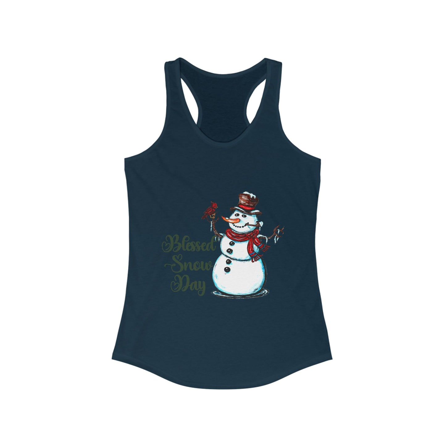 Blessed Snow Day Women's Ideal Racerback Tank