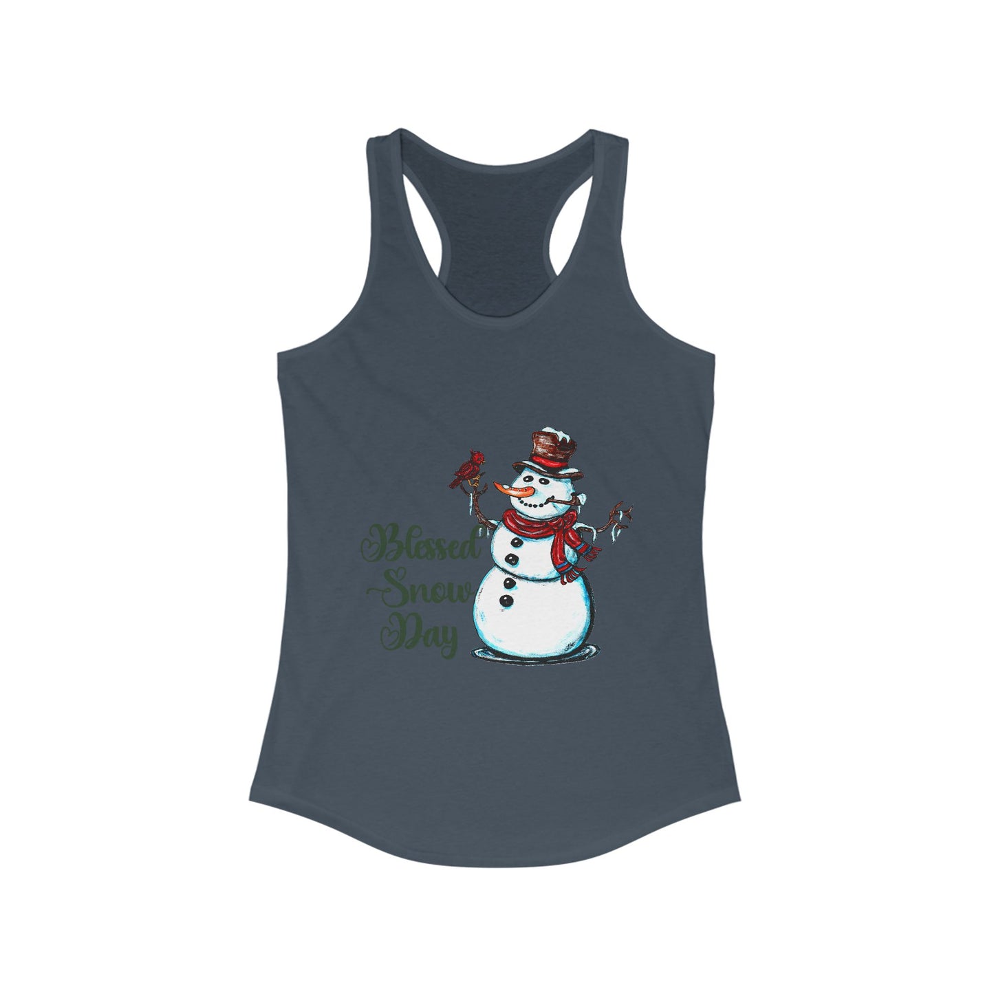 Blessed Snow Day Women's Ideal Racerback Tank
