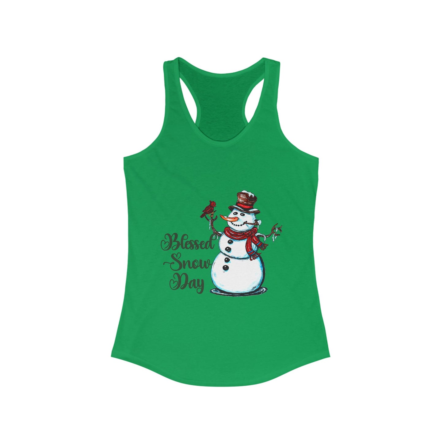 Blessed Snow Day Women's Ideal Racerback Tank