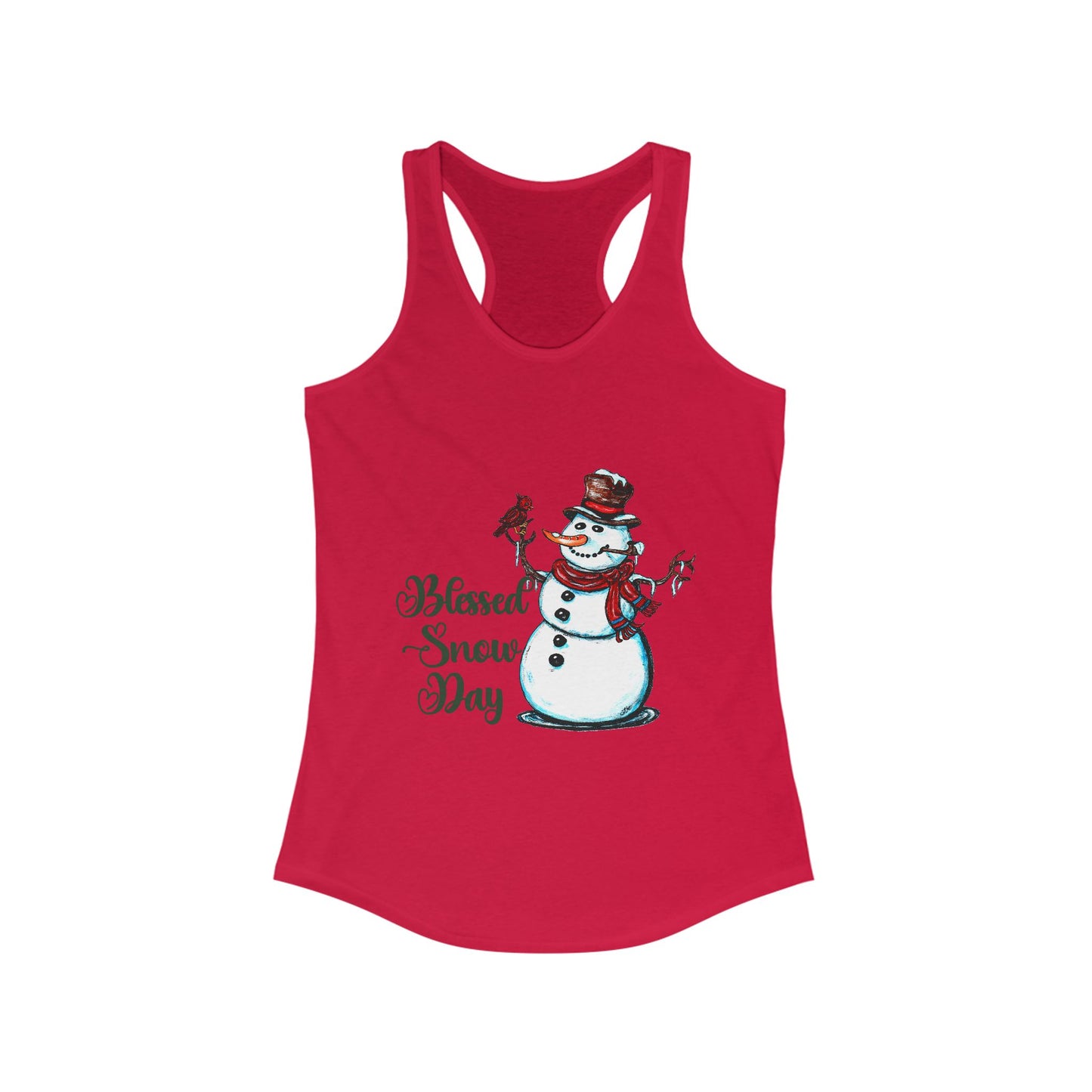 Blessed Snow Day Women's Ideal Racerback Tank