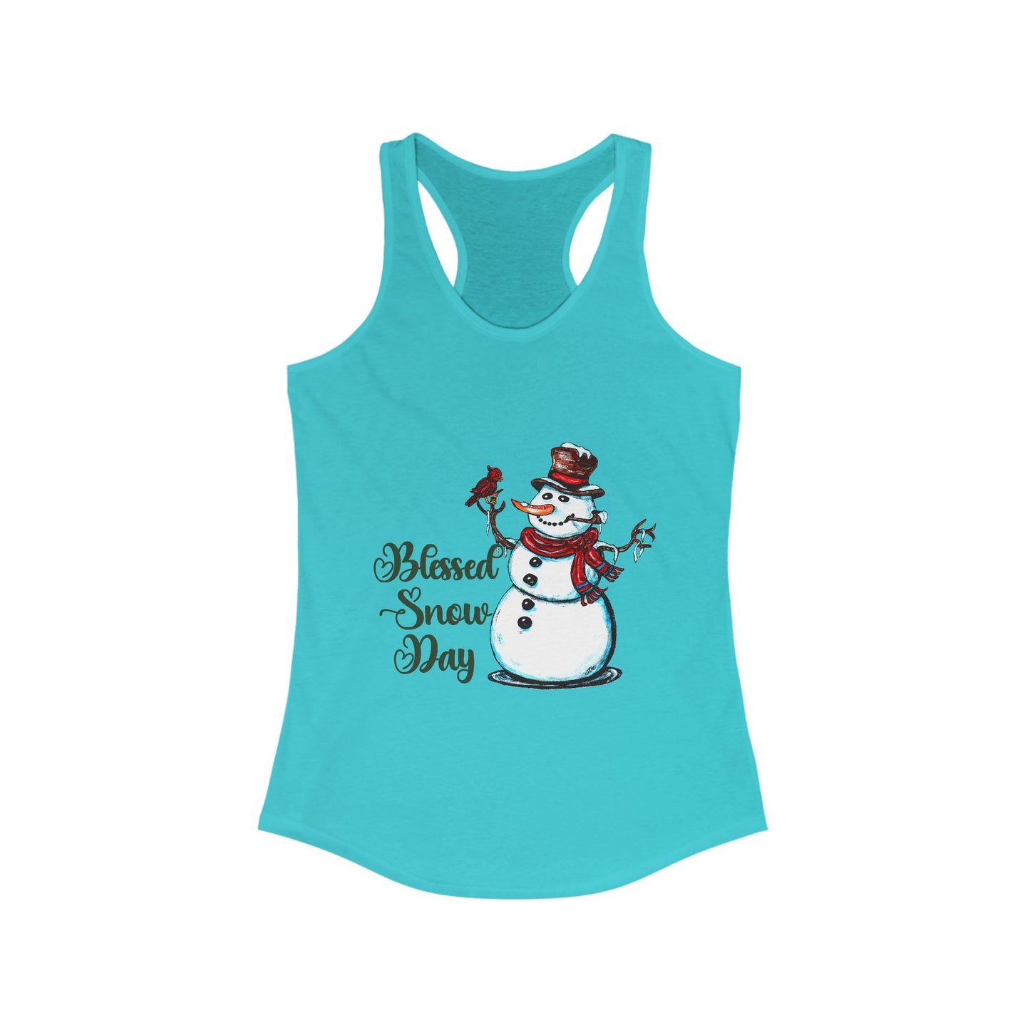 Blessed Snow Day Women's Ideal Racerback Tank