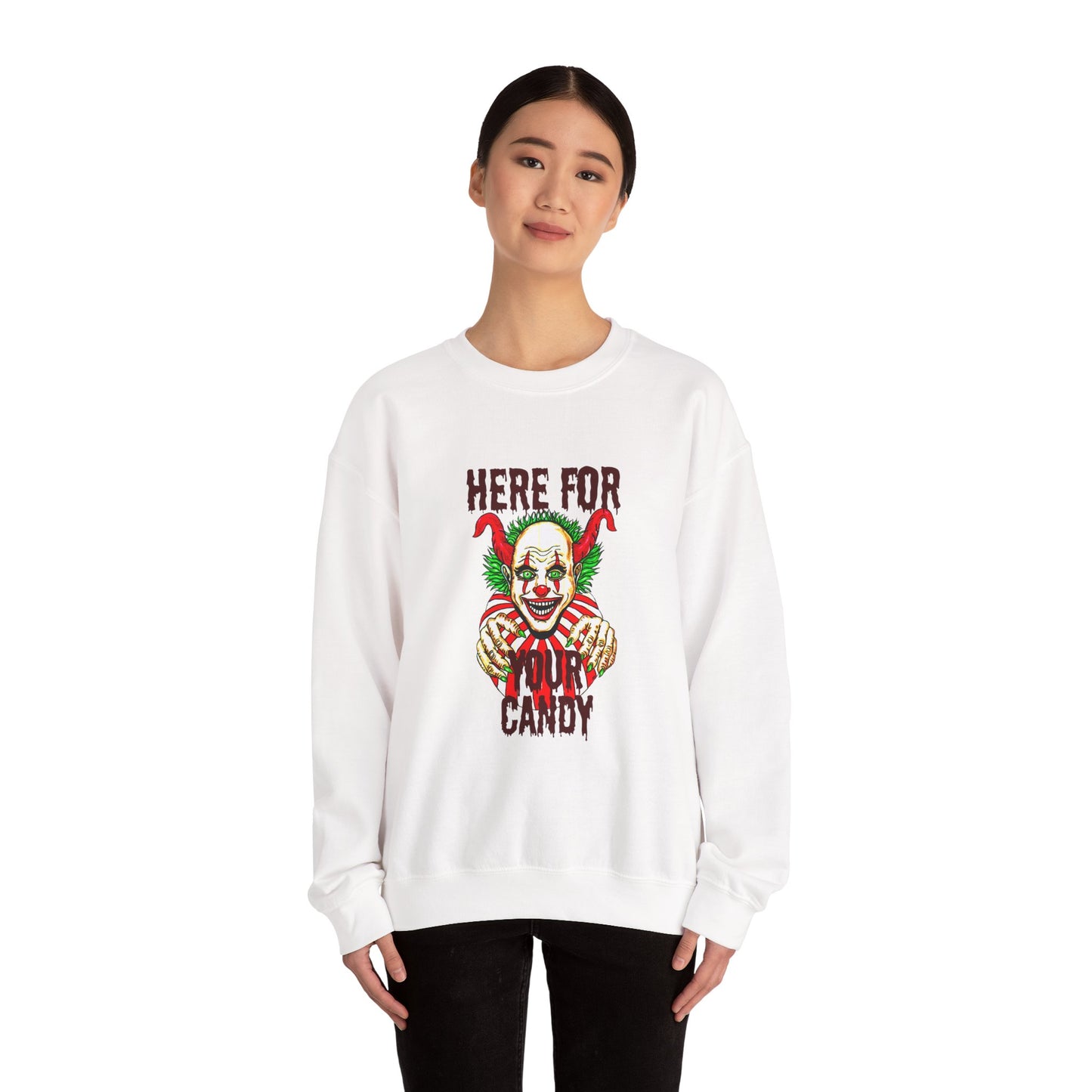 Here for Your Candy Unisex Heavy Blend™ Crewneck Sweatshirt