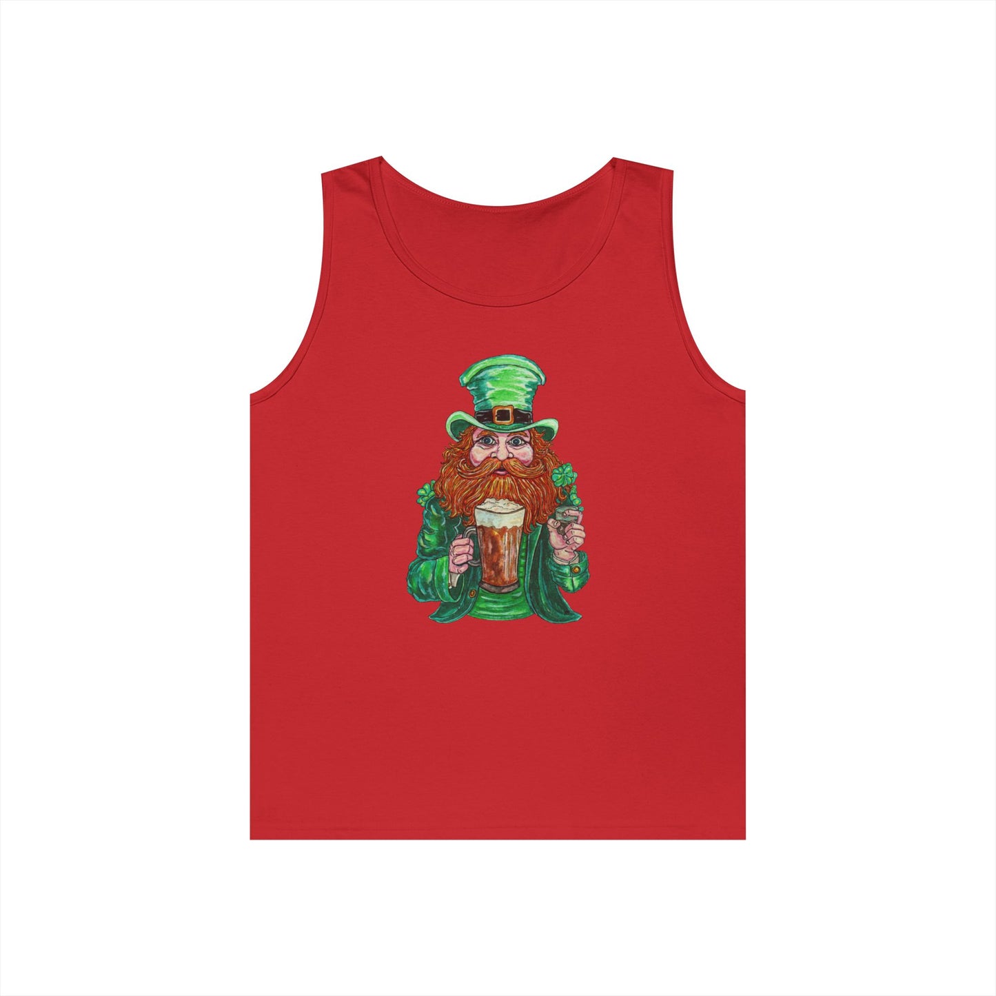 Drunken Leprechaun Unisex Heavy Cotton Tank Top