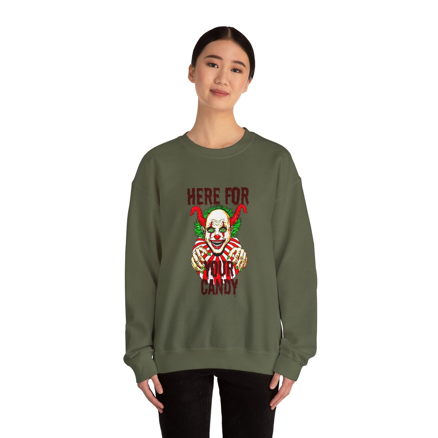 Here for Your Candy Unisex Heavy Blend™ Crewneck Sweatshirt