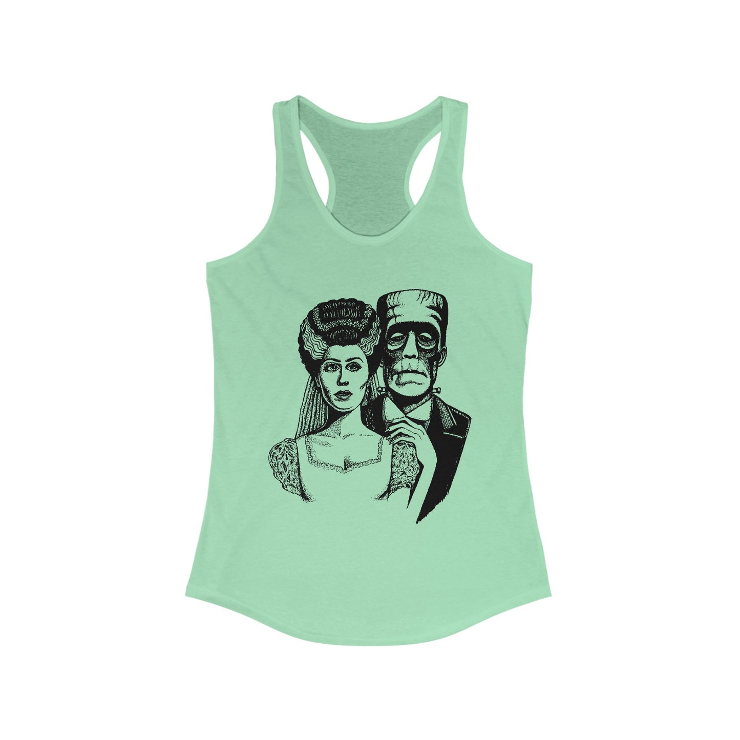 Frankenstein and Bride Women's Ideal Racerback Tank