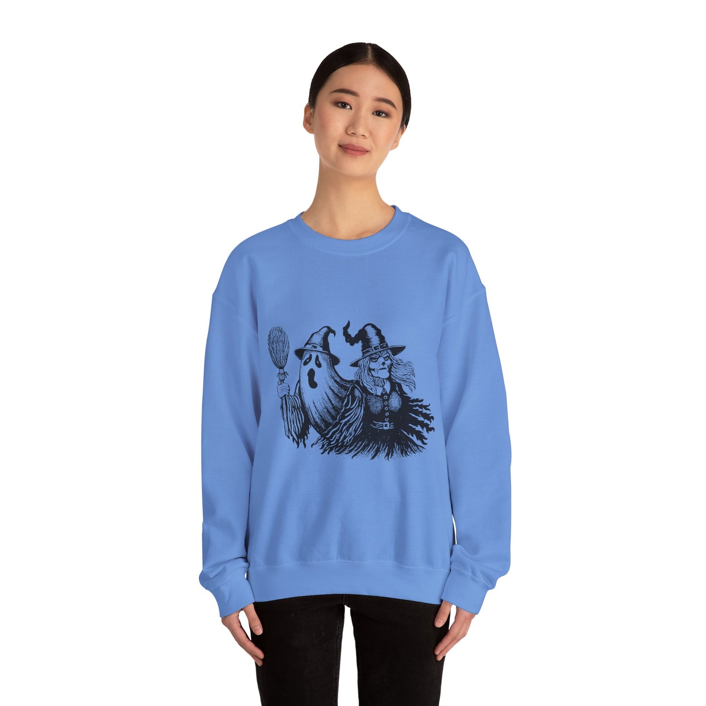 Ghost and Witch Unisex Heavy Blend™ Crewneck Sweatshirt