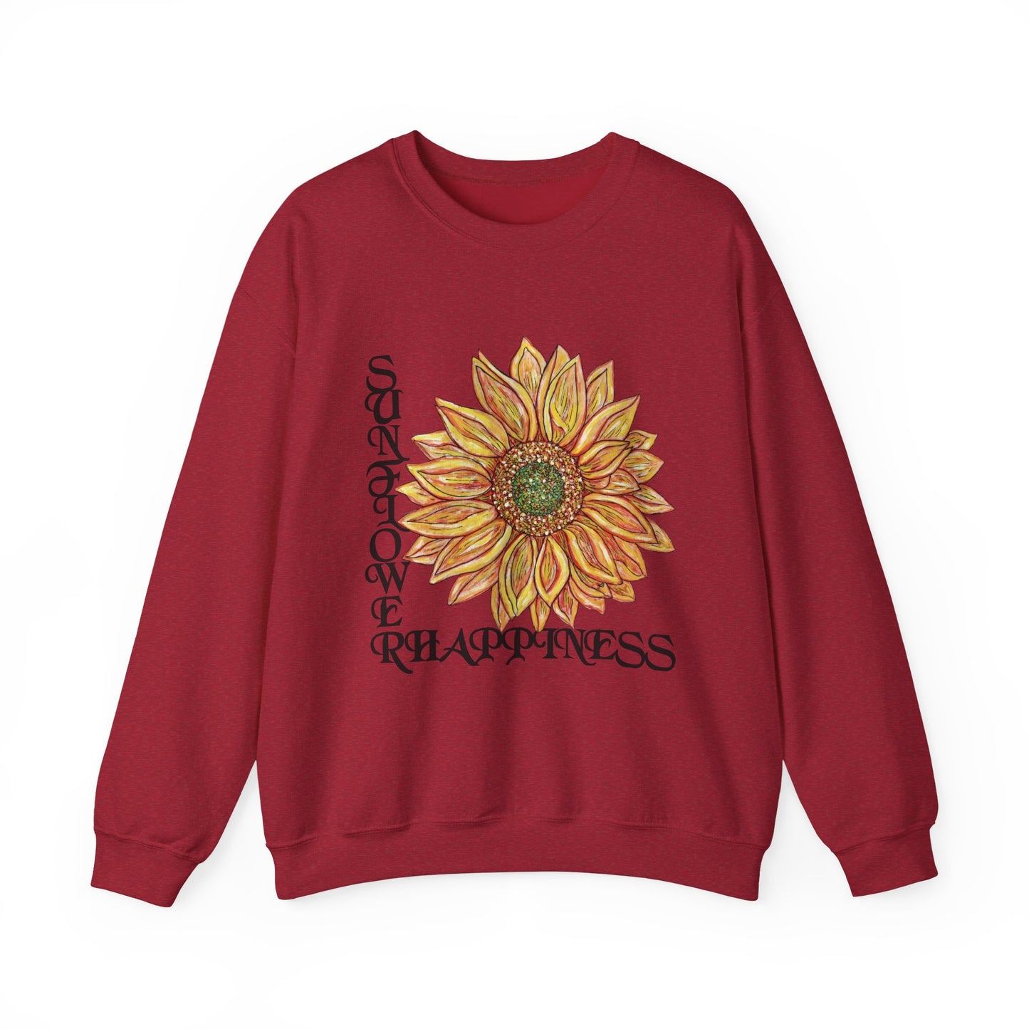 Sunflower and Happiness Unisex Heavy Blend™ Crewneck Sweatshirt