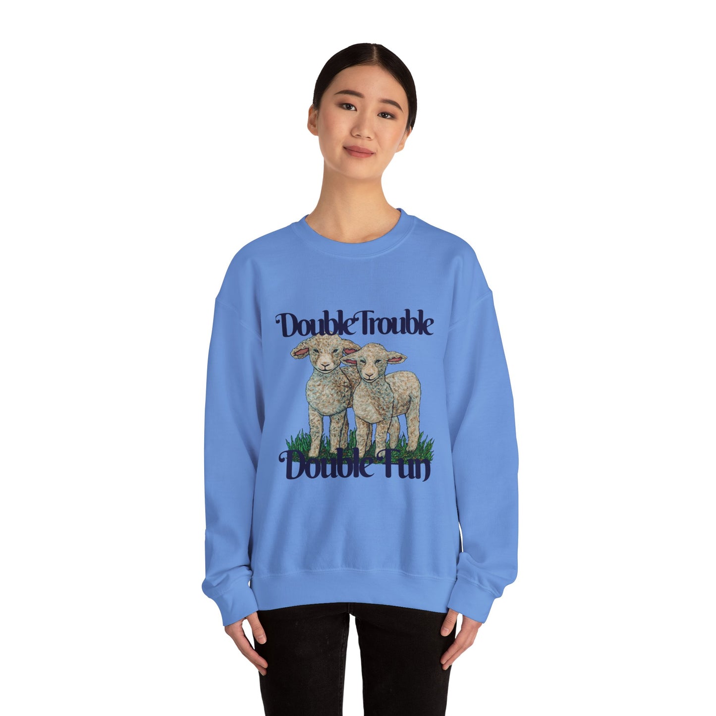 Double Trouble Double Fun Unisex Heavy Blend™ Crewneck Sweatshirt