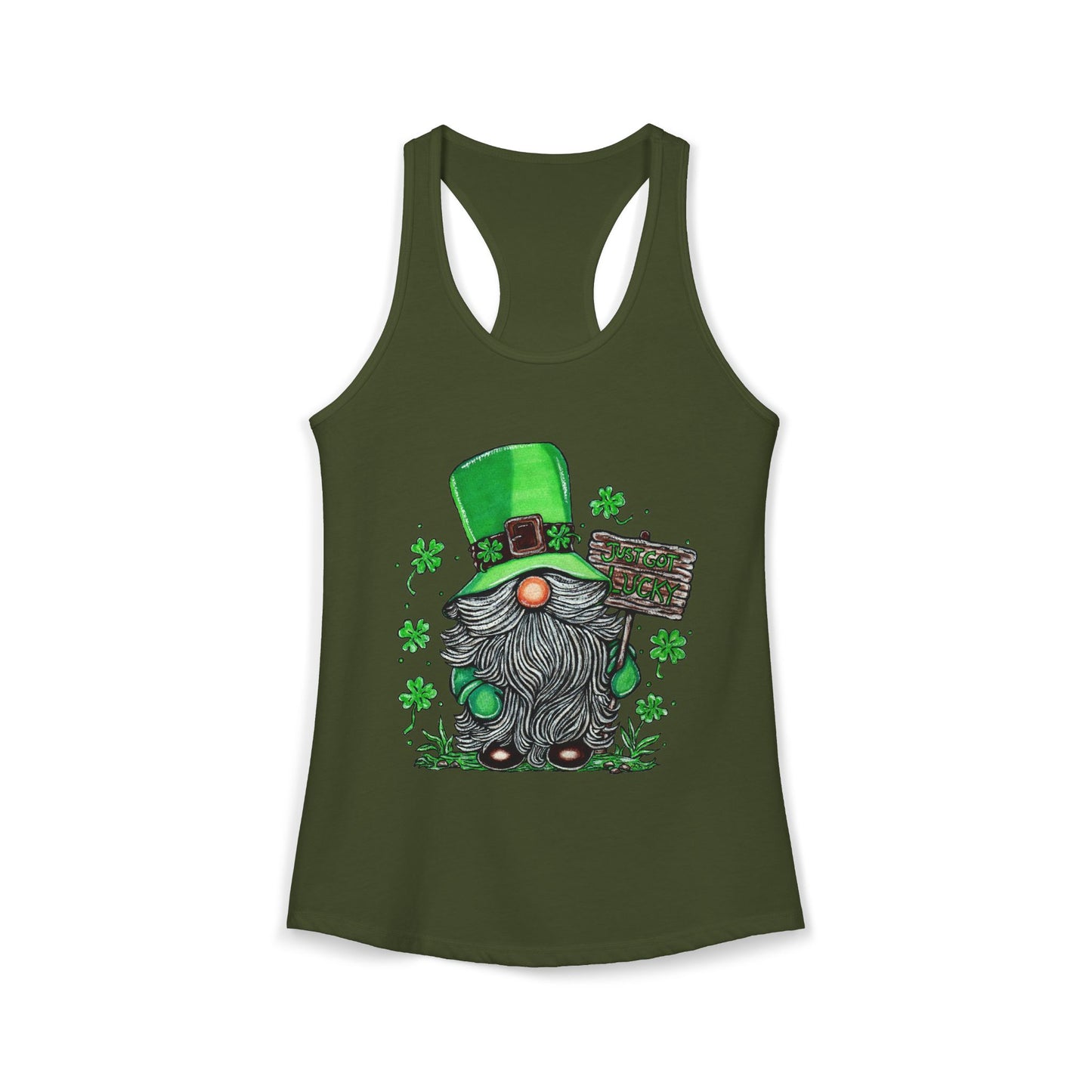Gnomish Leprechaun Women's Ideal Racerback Tank