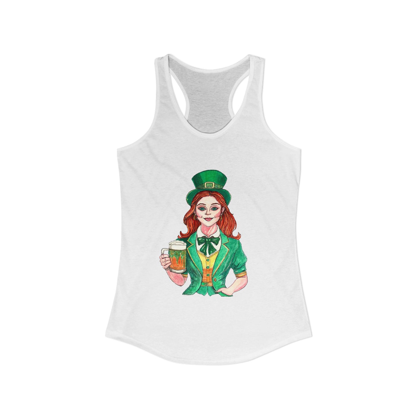 Paddys Day Cheers Women's Ideal Racerback Tank