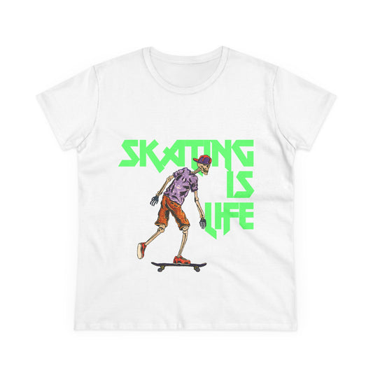 Skating is Life Women's Midweight Cotton Tee