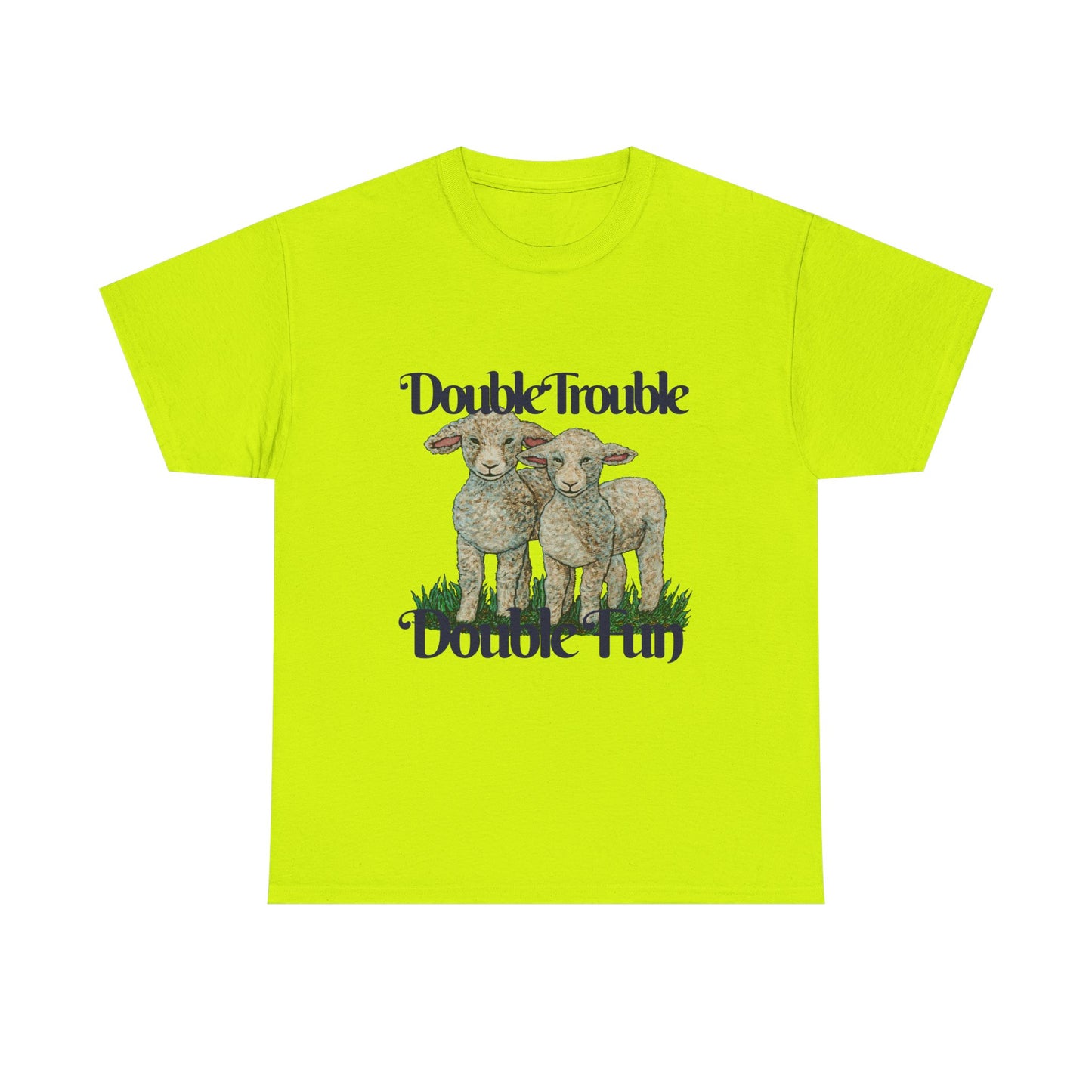Double Trouble Double Fun Unisex Heavy Cotton Tee