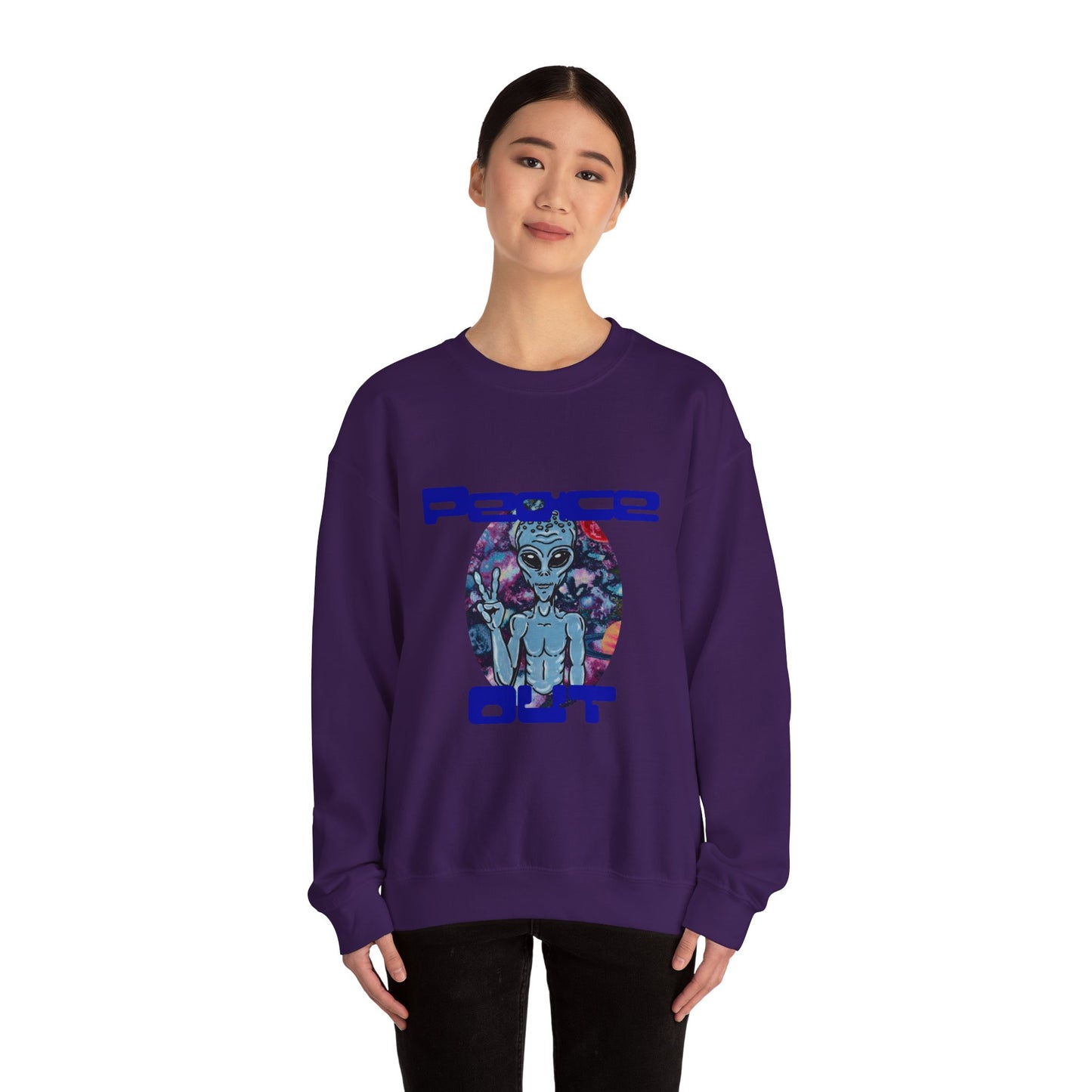 Peace Out Unisex Heavy Blend™ Crewneck Sweatshirt