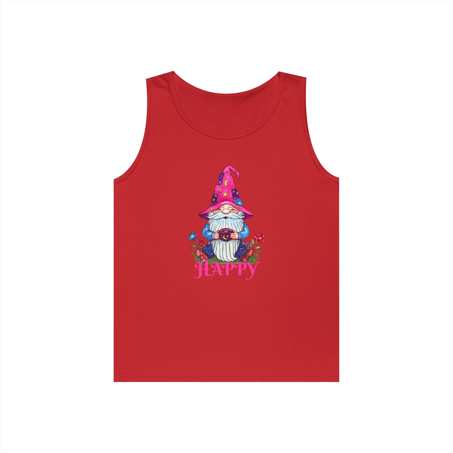 Happy Gnome Unisex Heavy Cotton Tank Top