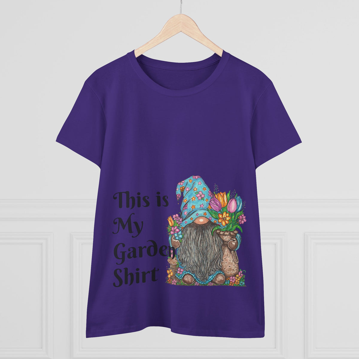 Gardening Gnome Women's Midweight Cotton Tee