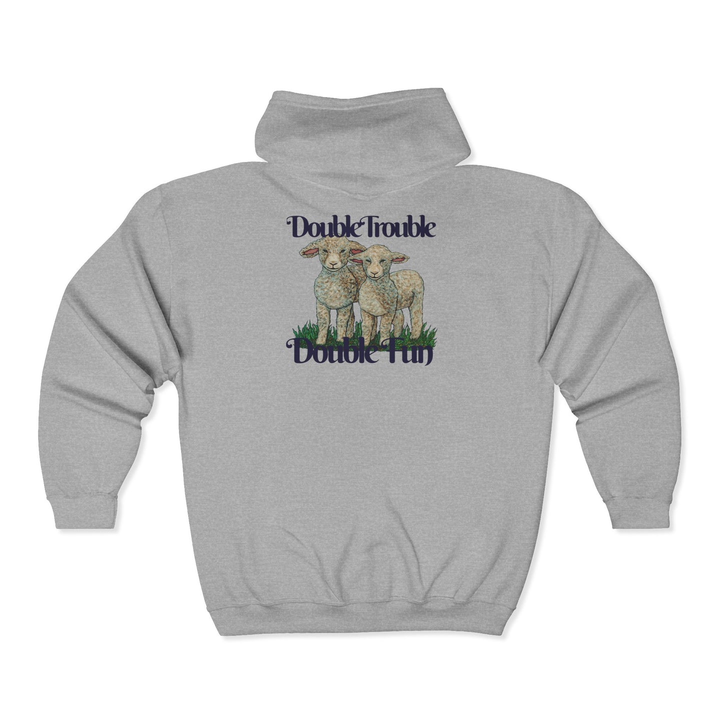 Double Trouble Double Fun Unisex Heavy Blend™ Full Zip Hooded Sweatshirt