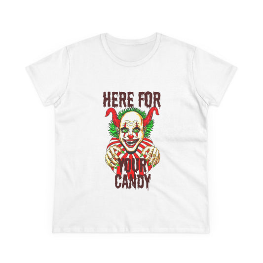Here for Your Candy Women's Midweight Cotton Tee