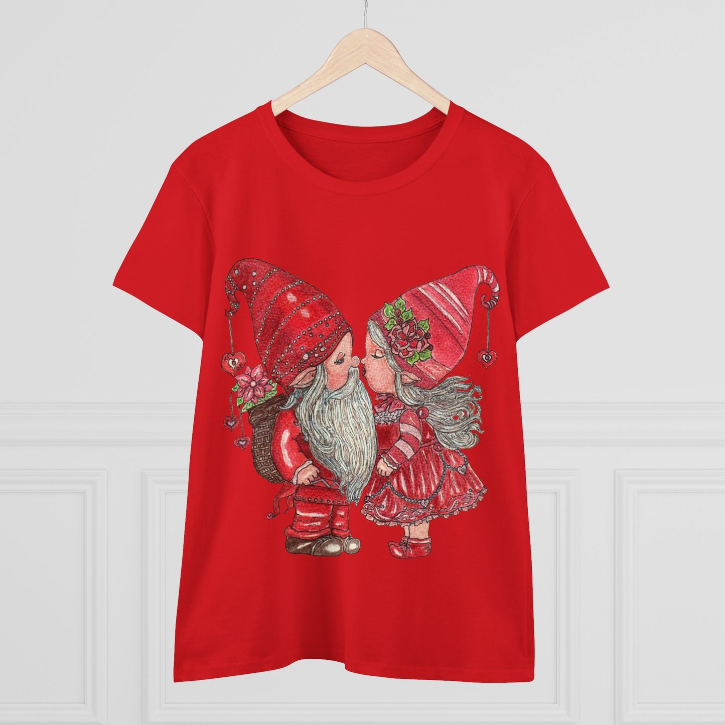 Gnome Lovers Women's Midweight Cotton Tee