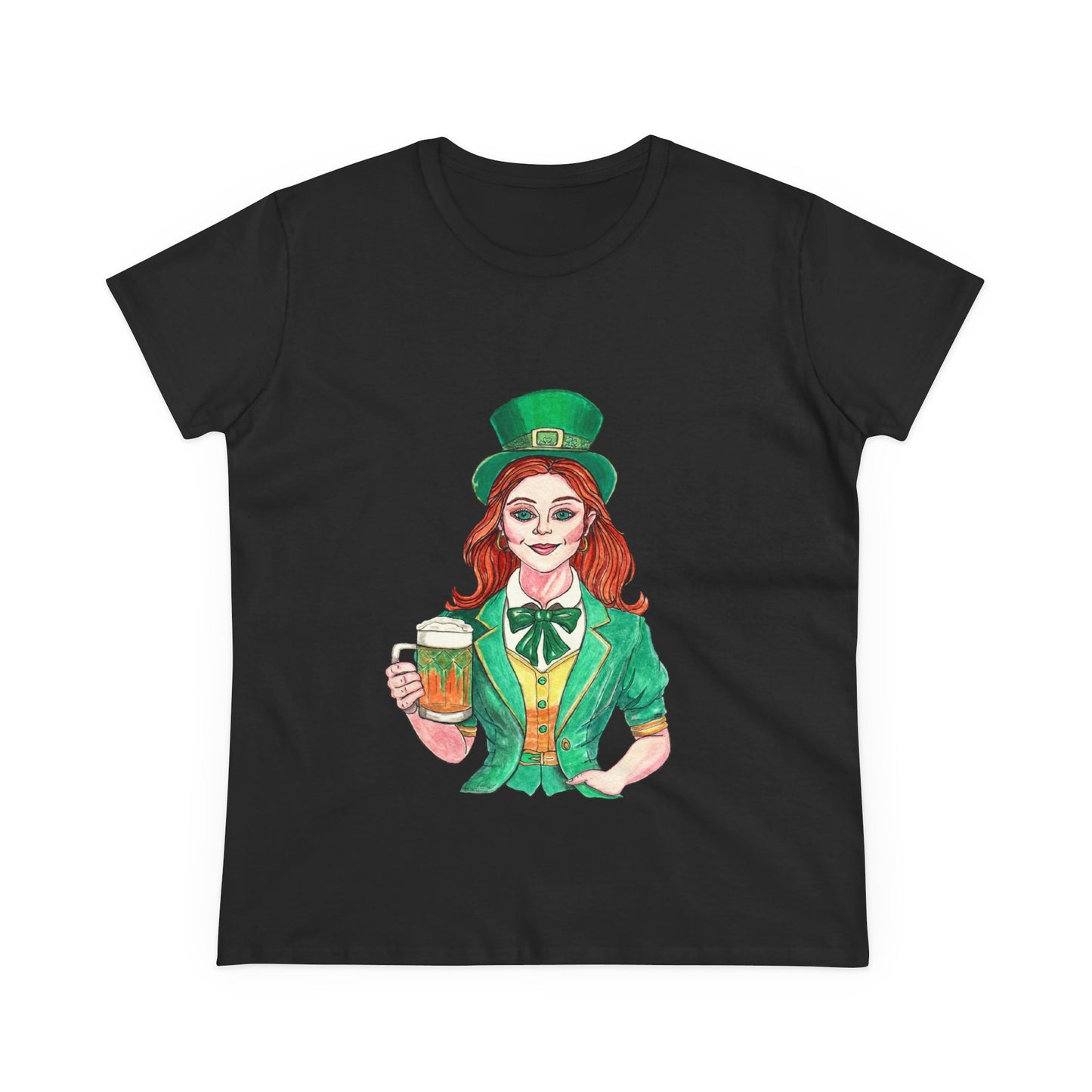 Paddy's Day Cheers Women's Midweight Cotton Tee
