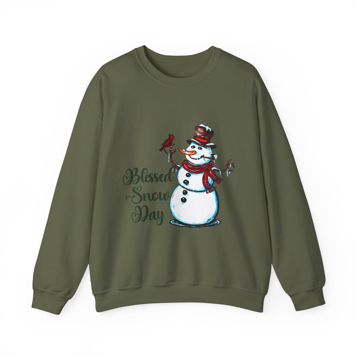 Blessed Snow Day Unisex Heavy Blend™ Crewneck Sweatshirt