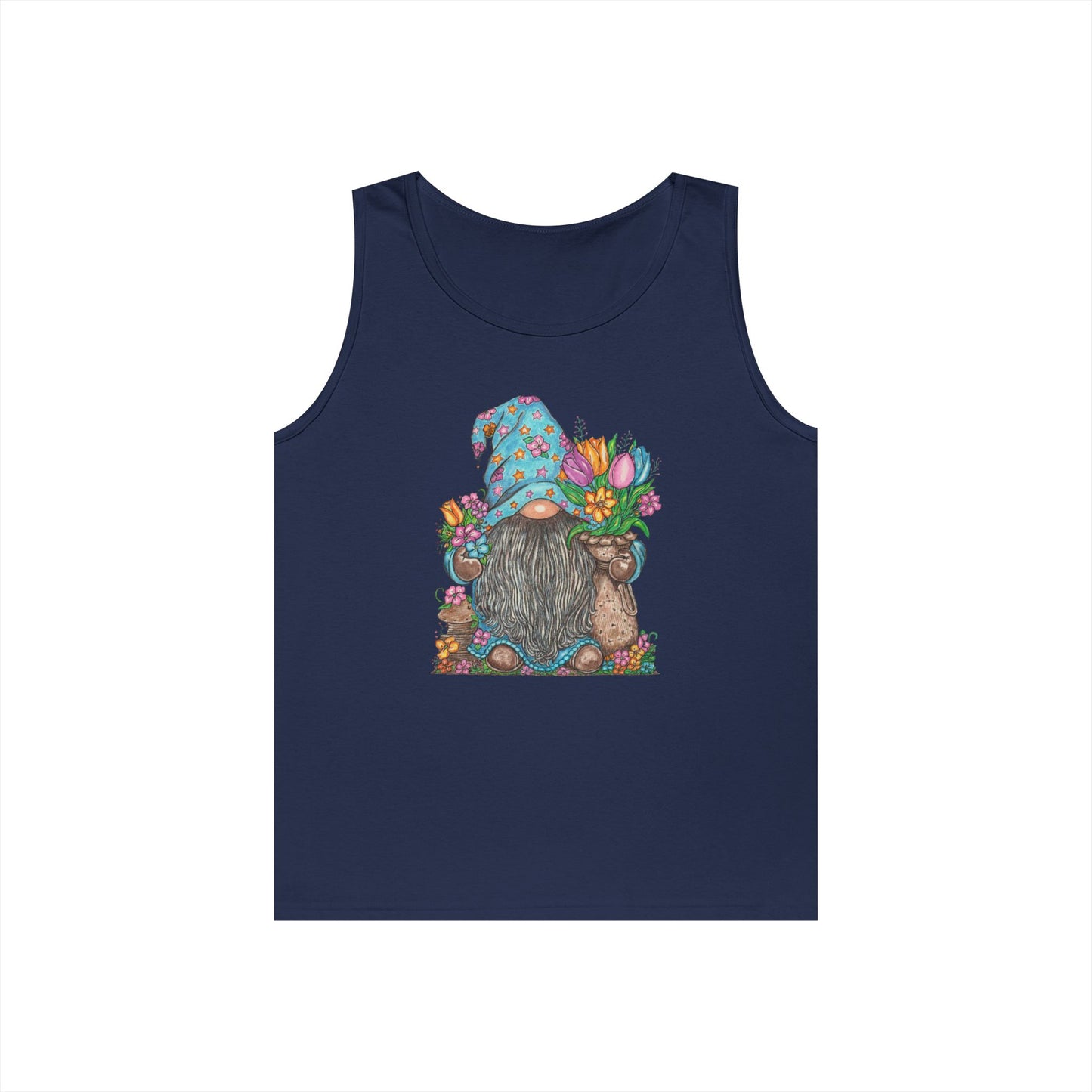 Gardening Gnome Unisex Heavy Cotton Tank Top