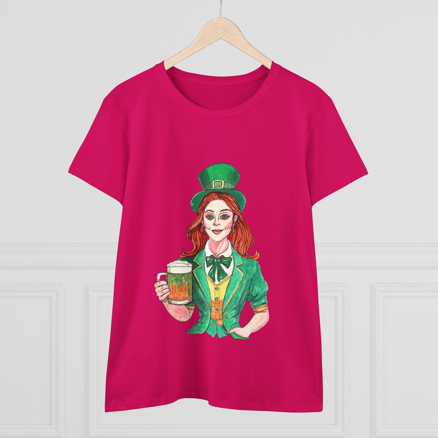 Paddy's Day Cheers Women's Midweight Cotton Tee