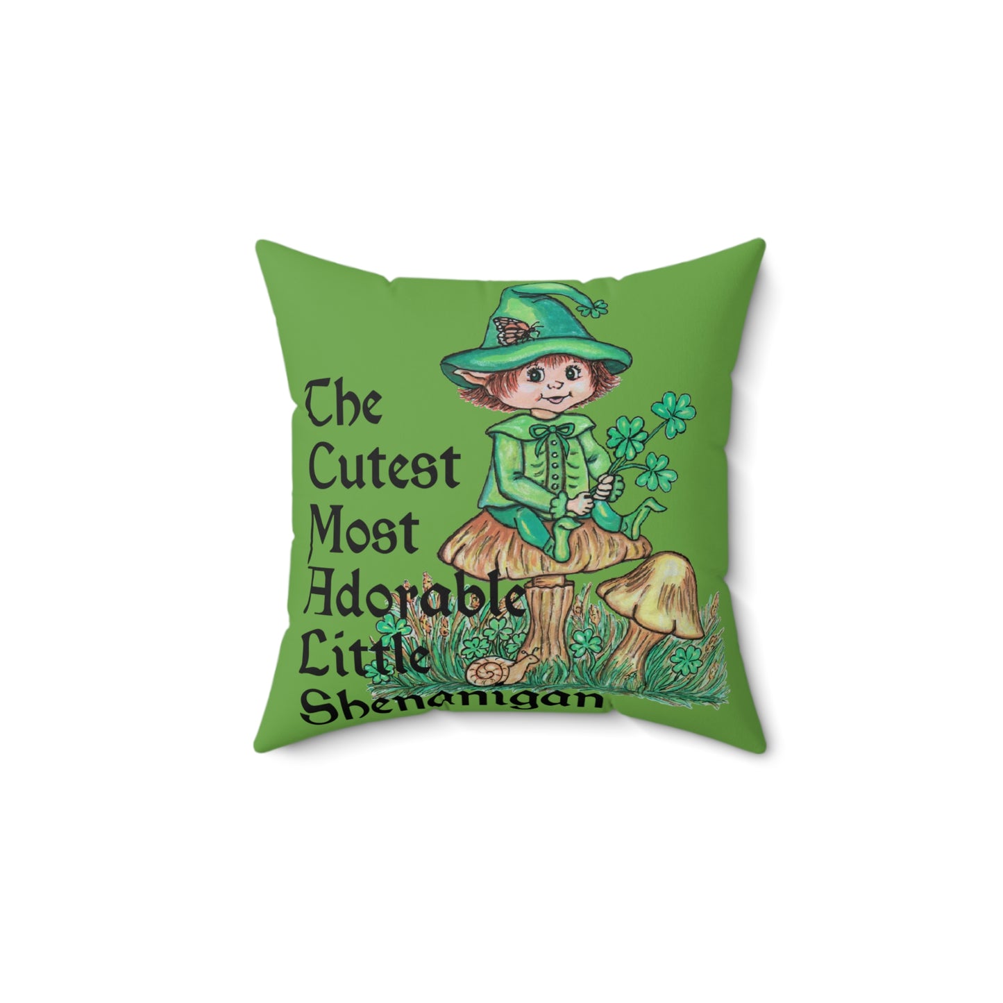 Cutest Shenanigan Spun Polyester Square Pillow