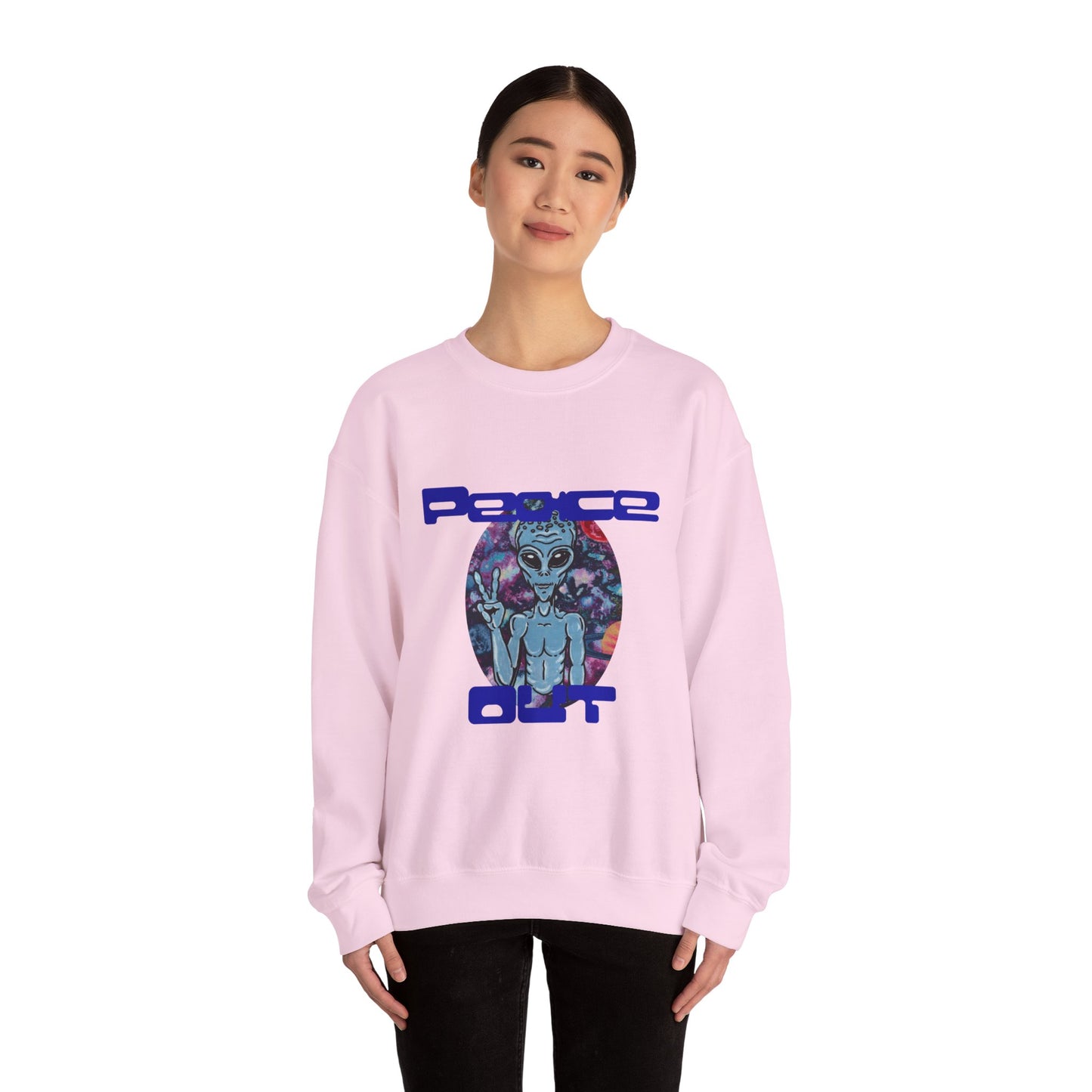 Peace Out Unisex Heavy Blend™ Crewneck Sweatshirt