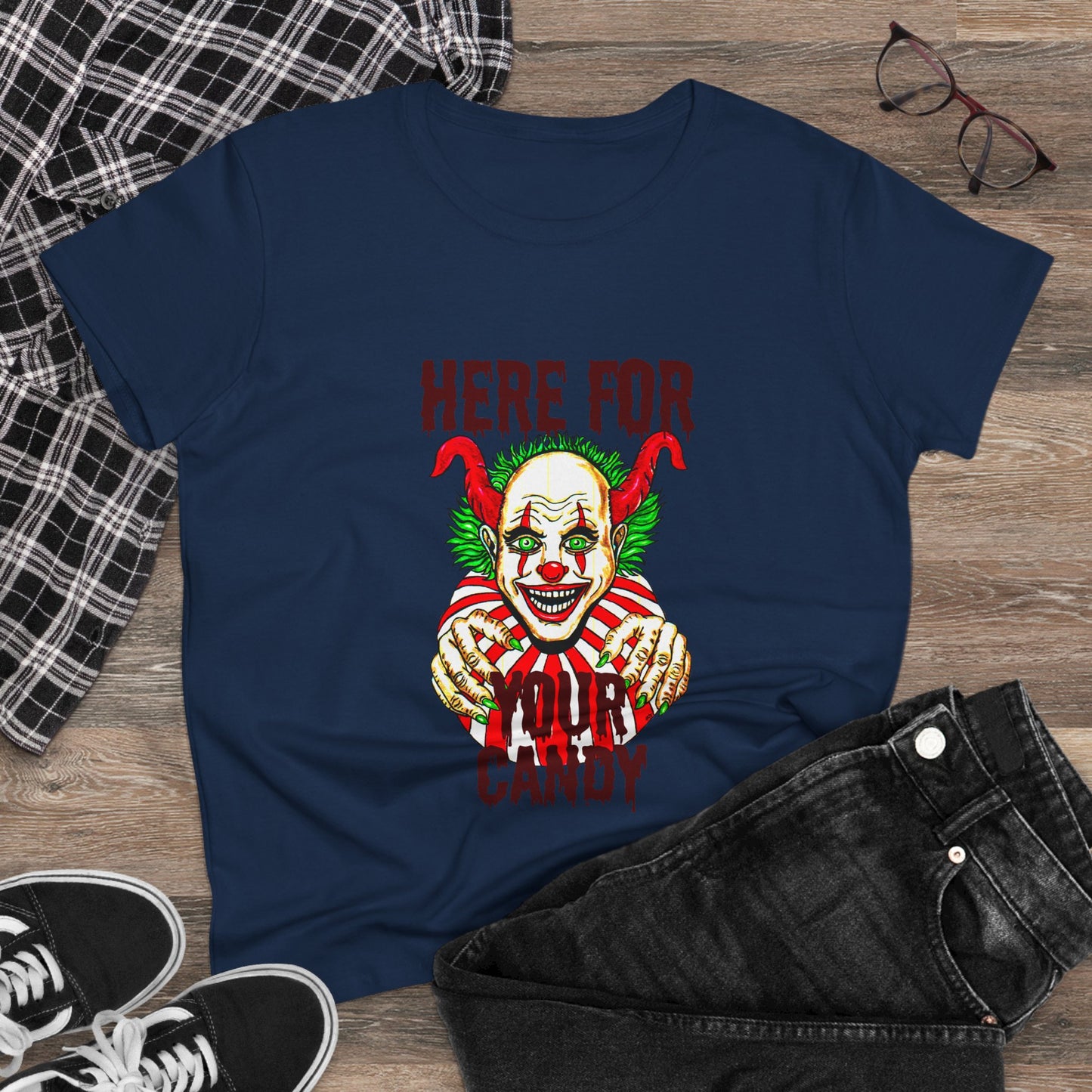 Here for Your Candy Women's Midweight Cotton Tee