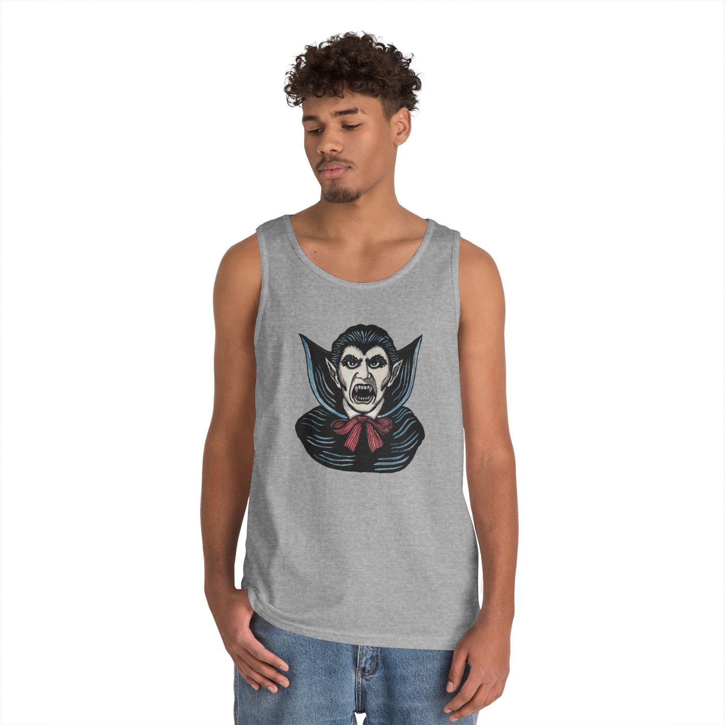 Dracula Unisex Heavy Cotton Tank Top