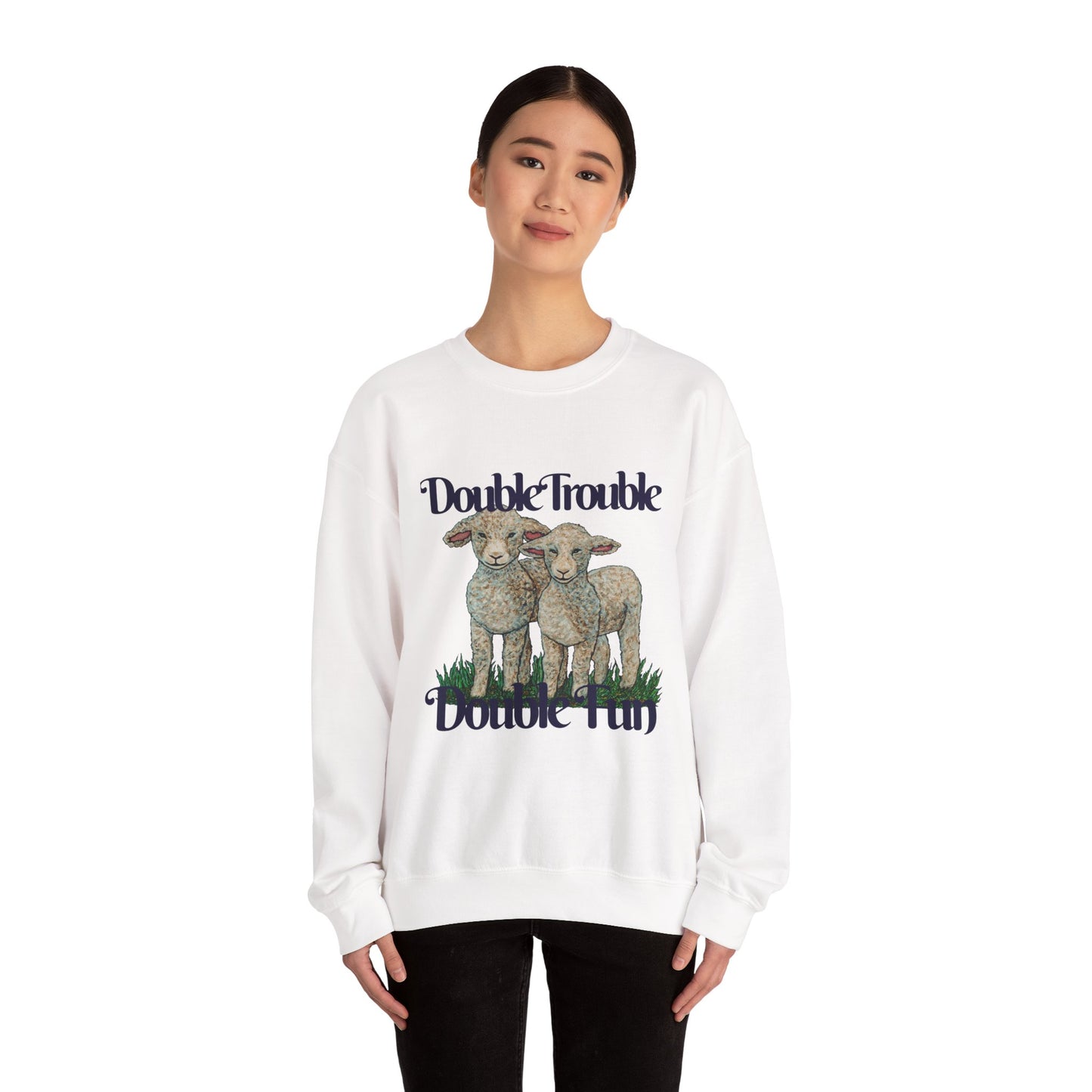 Double Trouble Double Fun Unisex Heavy Blend™ Crewneck Sweatshirt