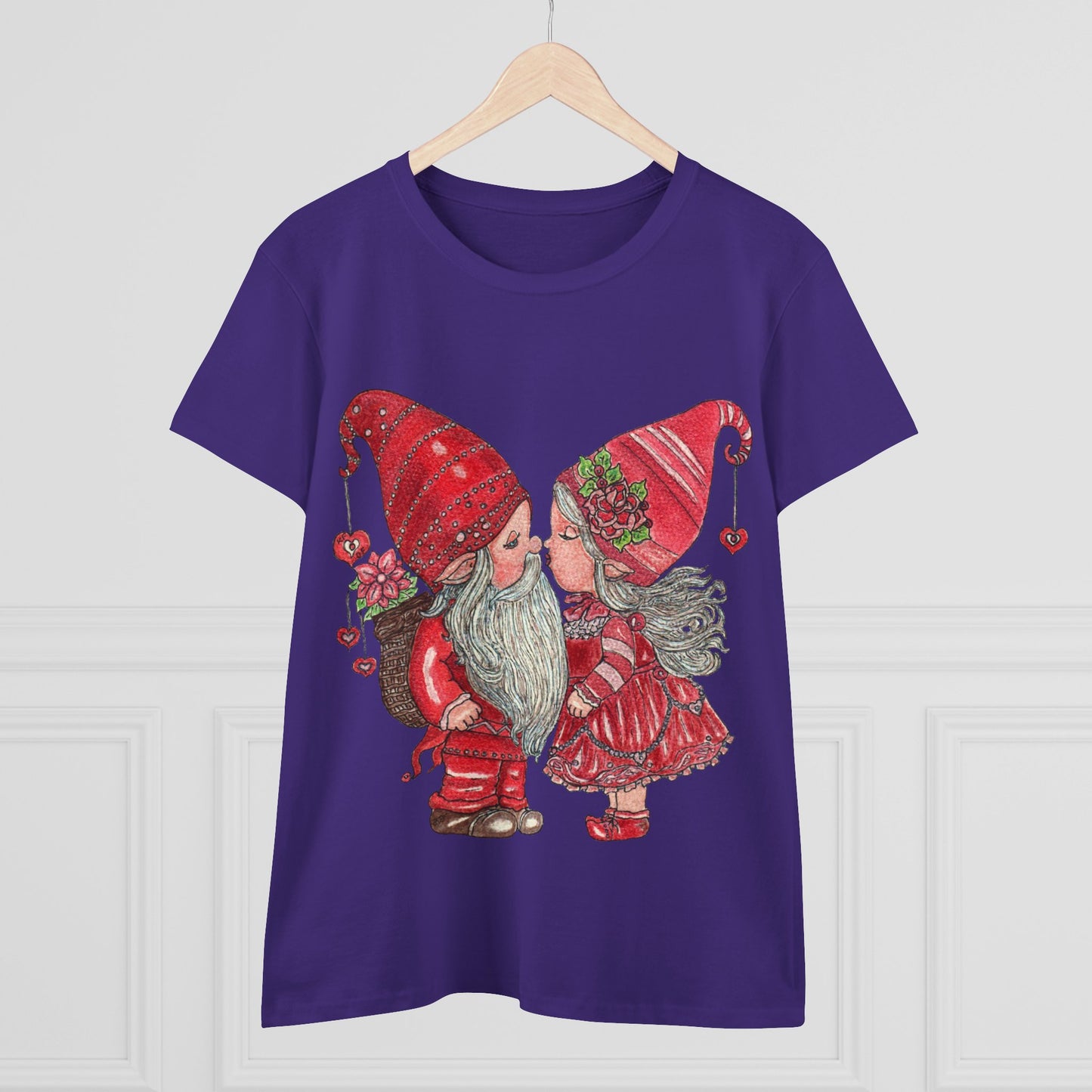 Gnome Lovers Women's Midweight Cotton Tee