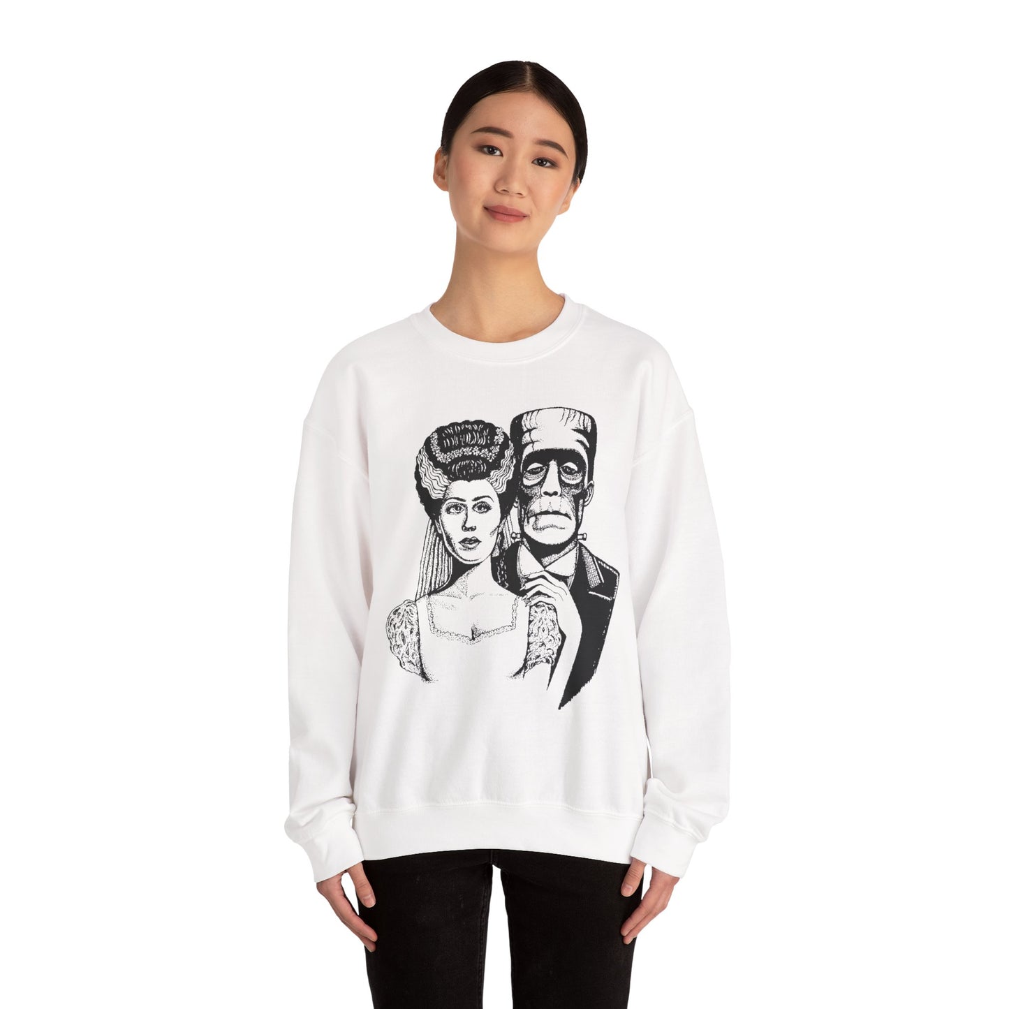 Frankenstein and Bride Unisex Heavy Blend™ Crewneck Sweatshirt