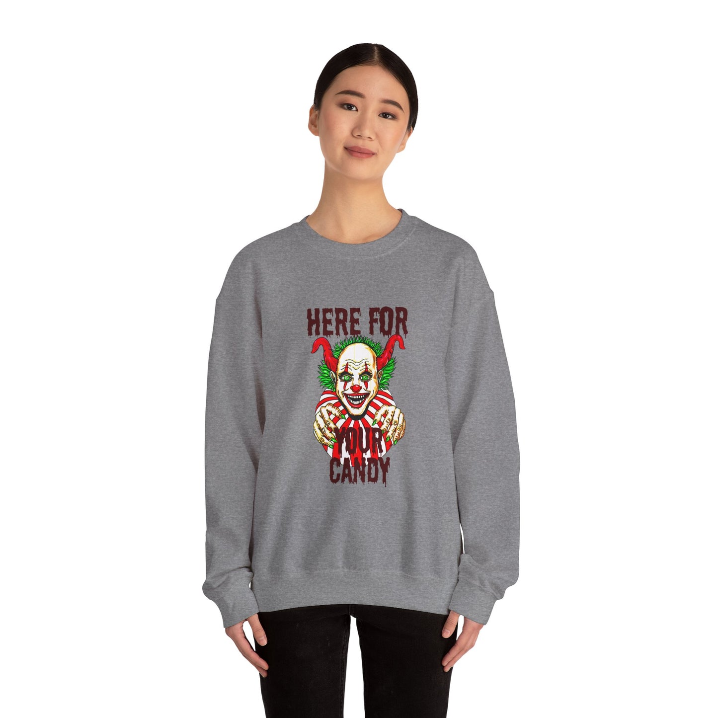 Here for Your Candy Unisex Heavy Blend™ Crewneck Sweatshirt