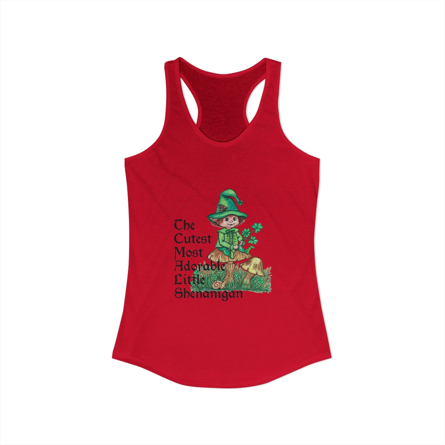 Cutest Leprechaun Women's Ideal Racerback Tank