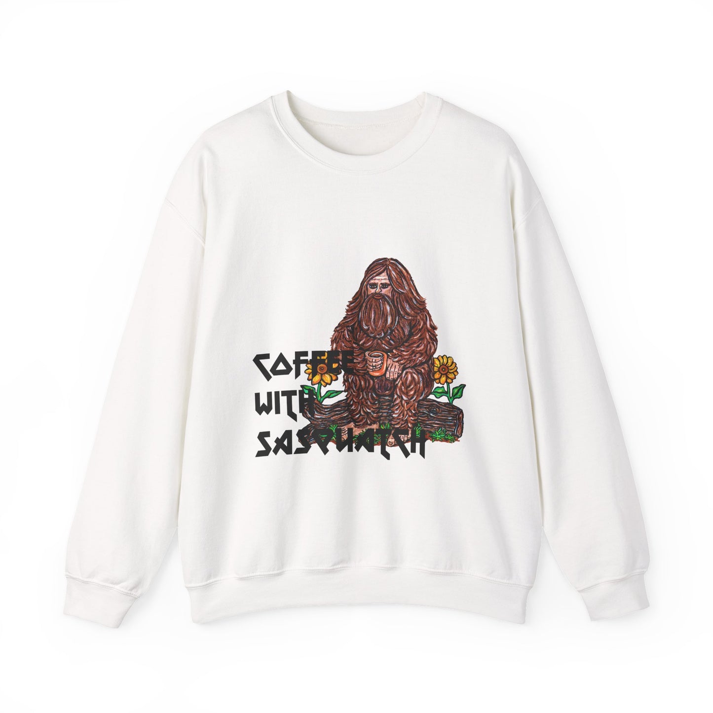 Coffee With Sasquatch Unisex Heavy Blend™ Crewneck Sweatshirt
