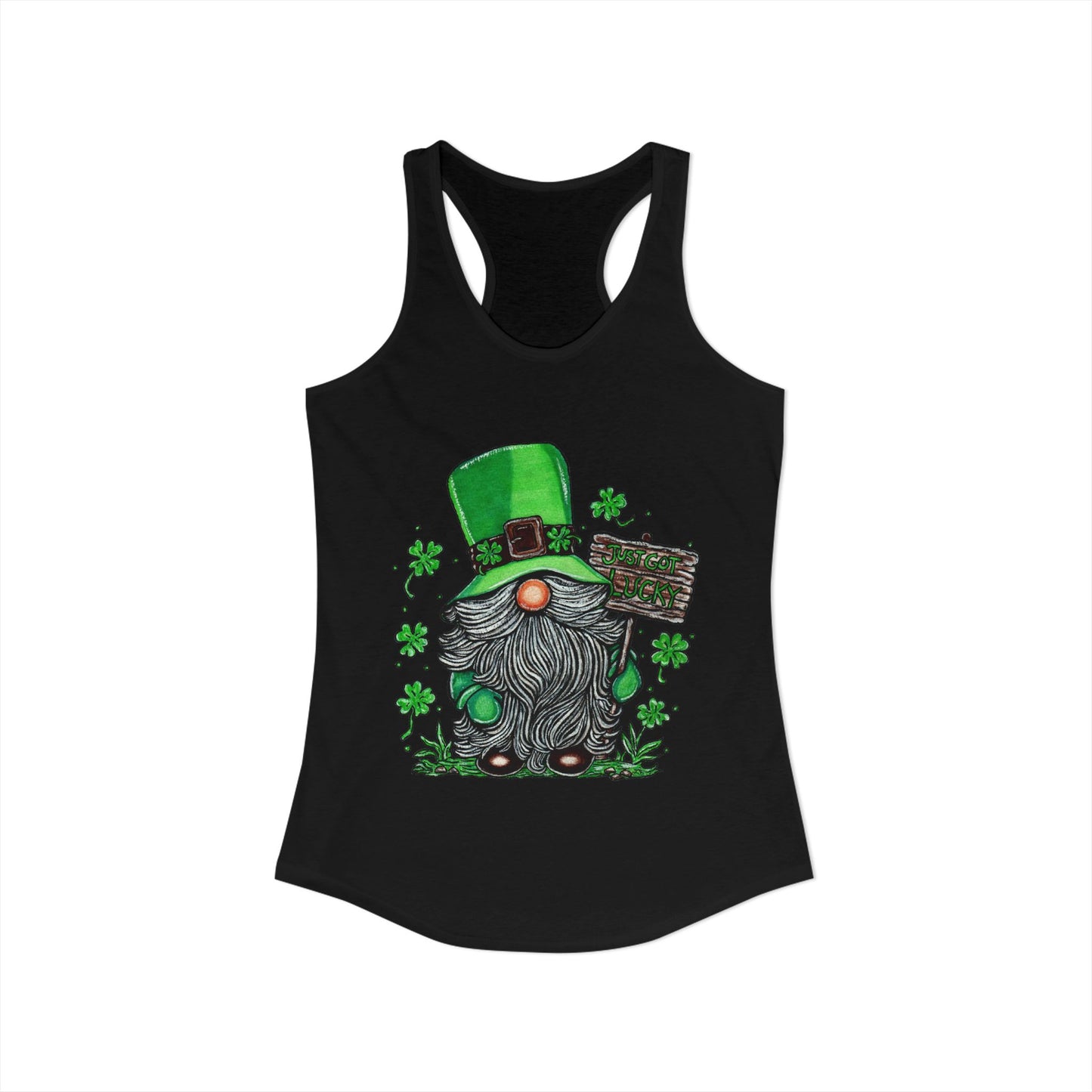 Gnomish Leprechaun Women's Ideal Racerback Tank