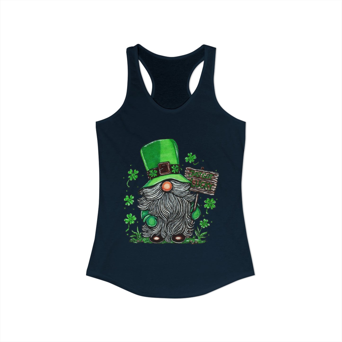Gnomish Leprechaun Women's Ideal Racerback Tank