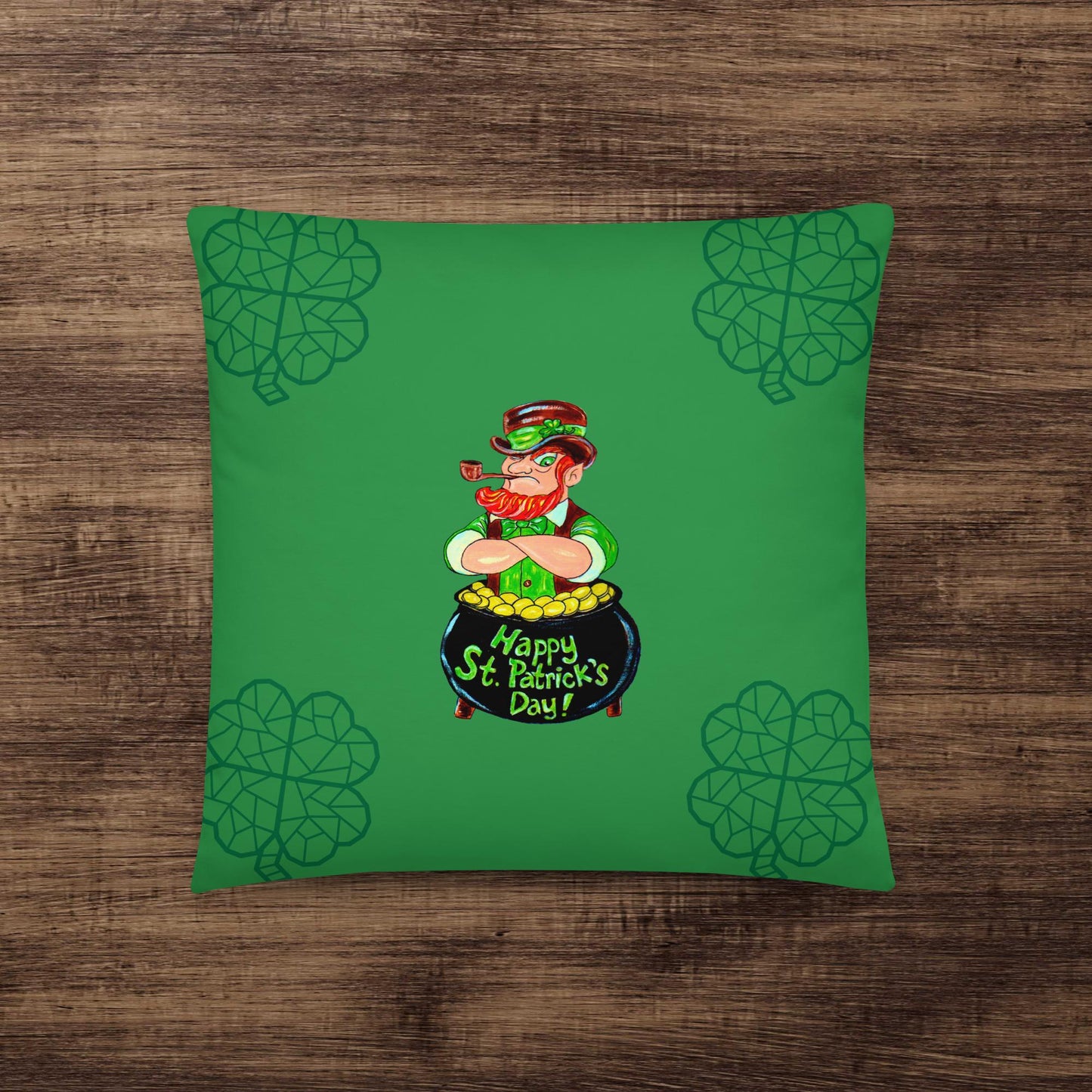 Grumpy Leprechaun Basic Pillow