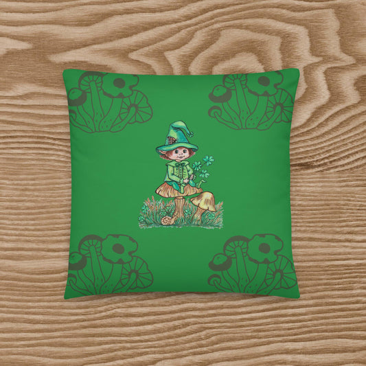 Baby Leprechaun Basic Pillow