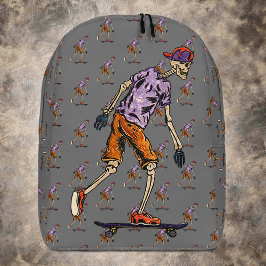 Skater Skeleton Minimalist Backpack