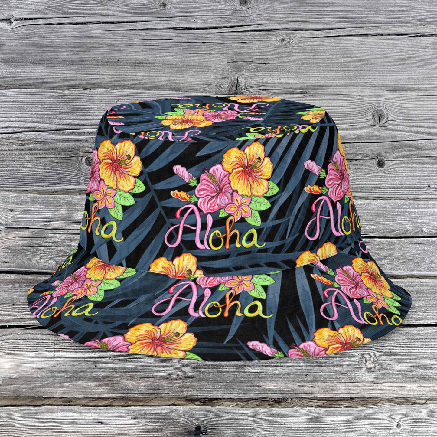 Aloha Flower Reversible bucket hat