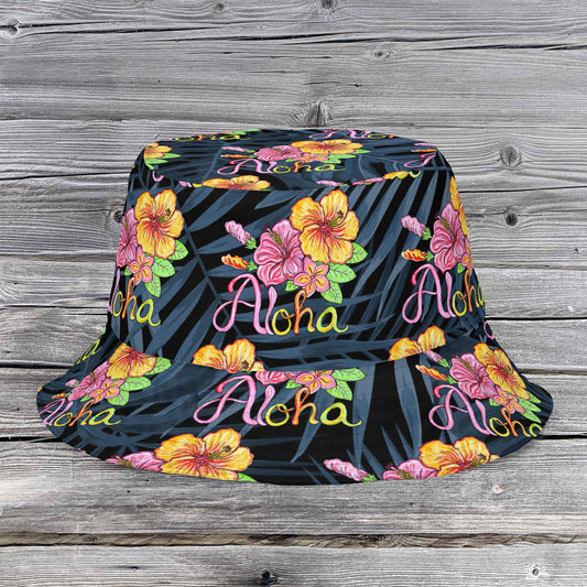 Aloha Flower Reversible bucket hat