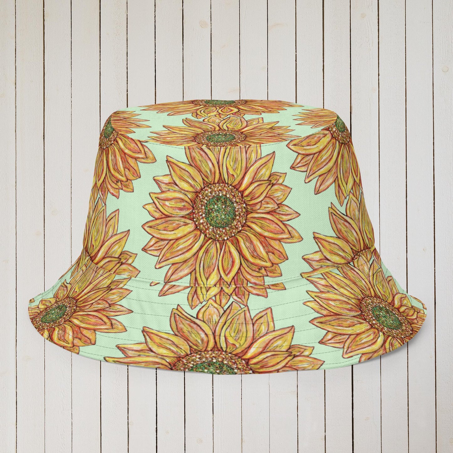 Sunflower Green Reversible bucket hat