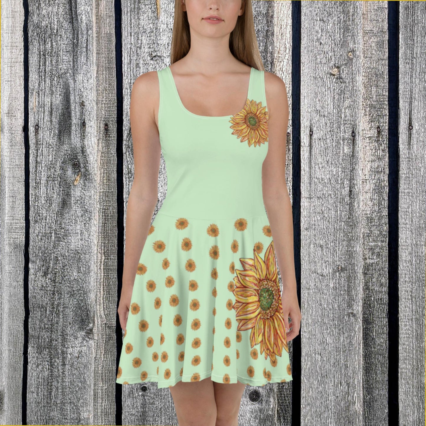 Sunflower Skater Dress