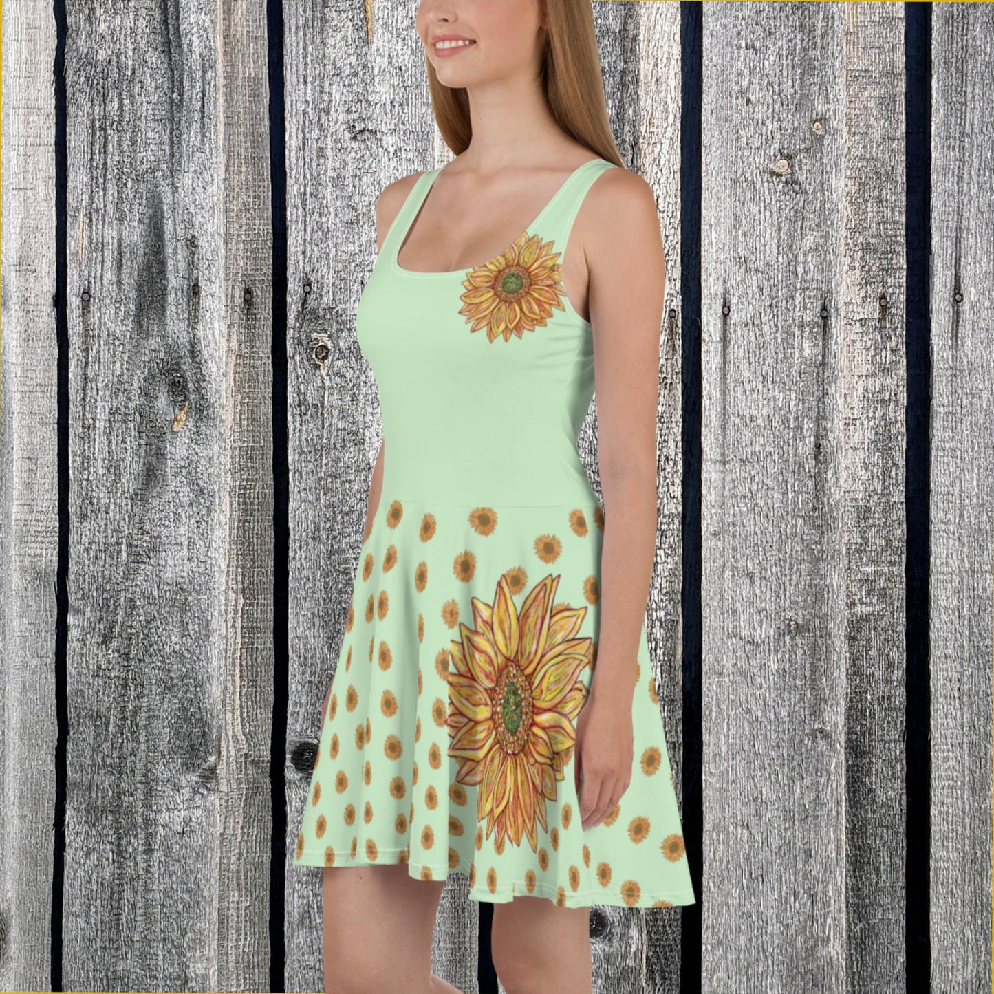 Sunflower Skater Dress