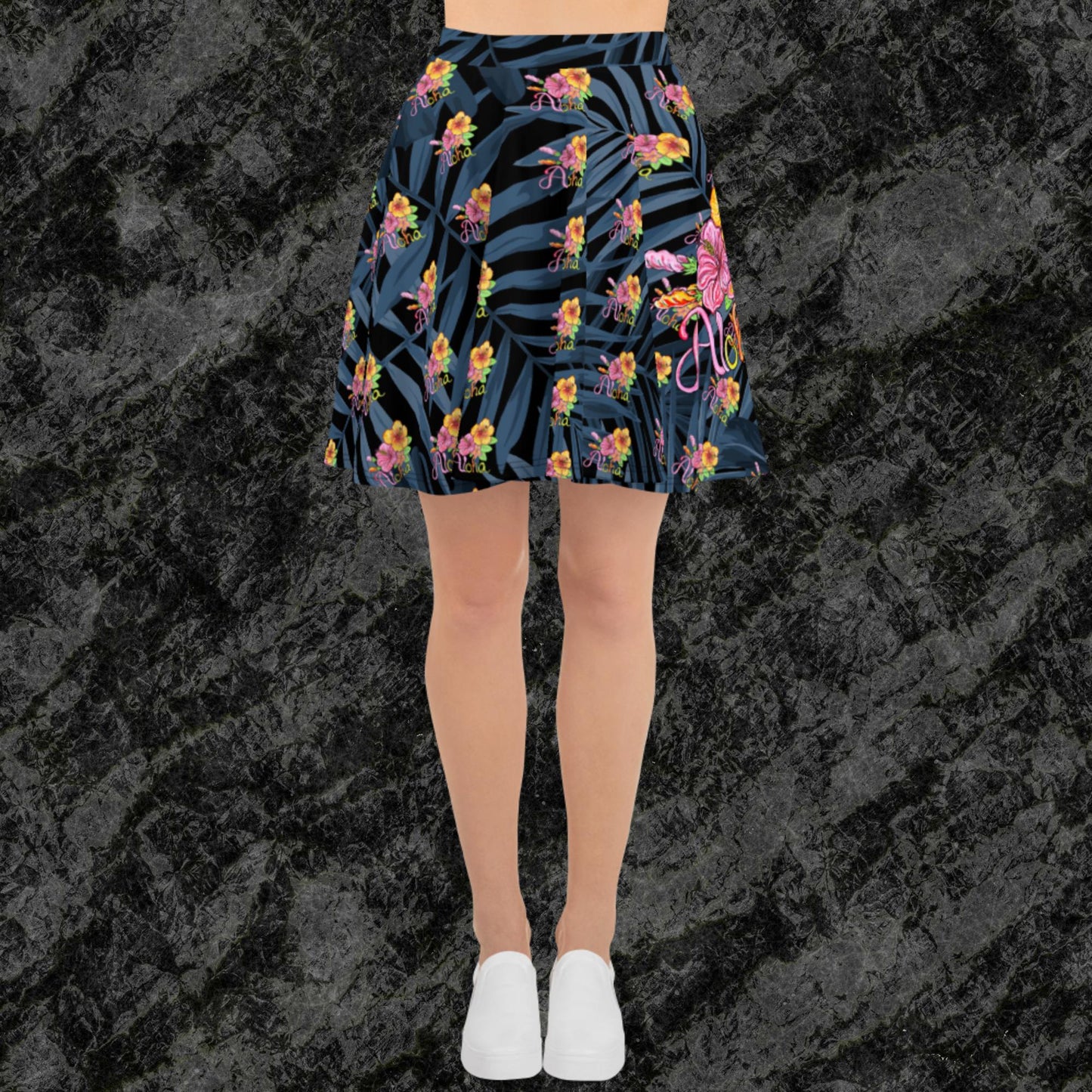 Aloha Flower Skater Skirt